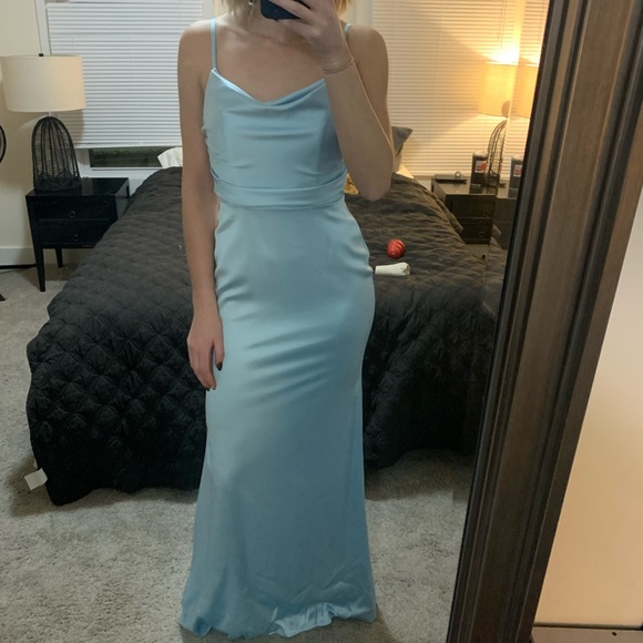 Nox Anabel - C302 Sleeveless Cowl Neckline Formal Gown - Picture 6 of 6